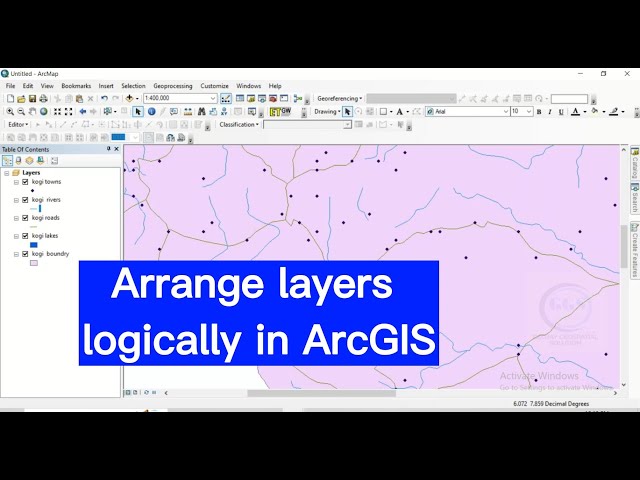 How to arrange layers logically in ArcGIS