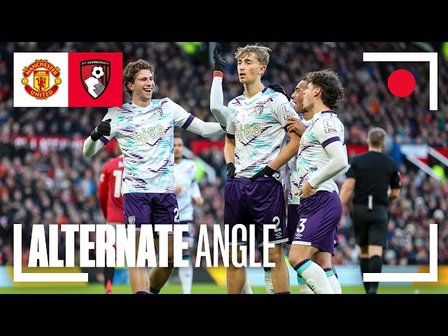 Huijsen drops CHILL GUY celebration | Stunning pitchside angle from Man United win