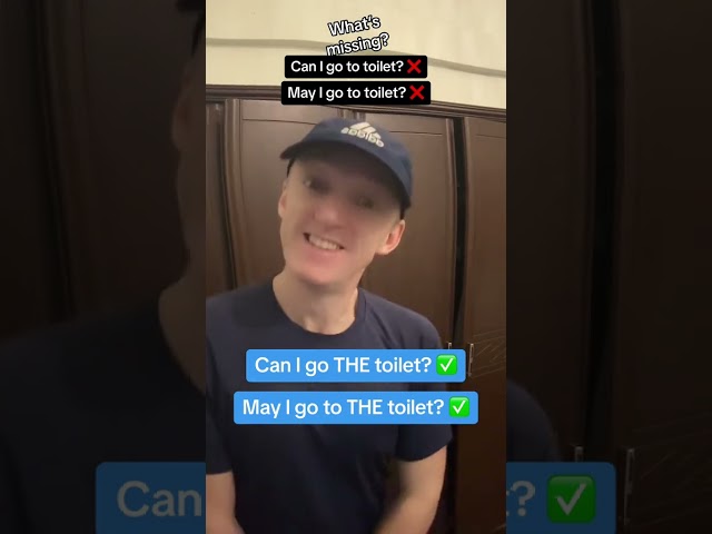 Use ‘THE’ before TOILET 🚽 #kopete #englishmyanmar #learningenglish