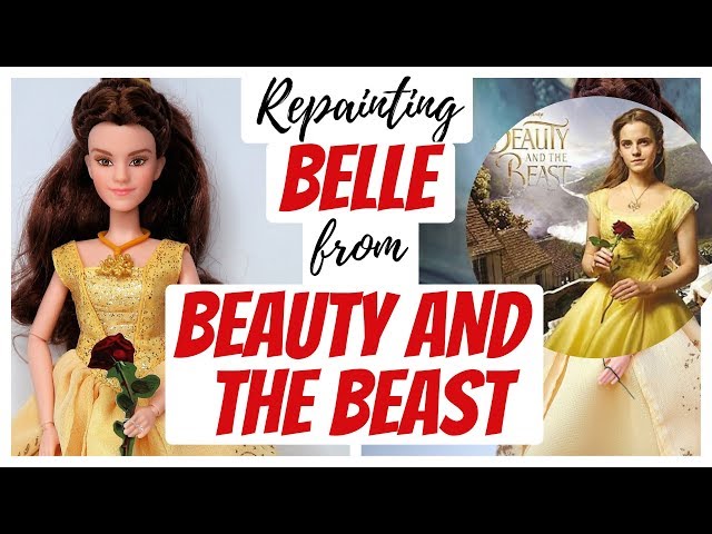 Emma Watson - Belle from Beauty and the Beast / Barbie Doll Repaint / How To Draw A Portrait #art