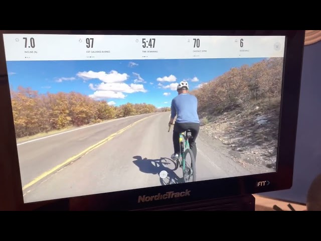 🚴🏽‍♀️💨#Colorado #Mountain #Virtual Ride w #iFit Coach Paul #NordicTrack #S22i #SpinBike #Home