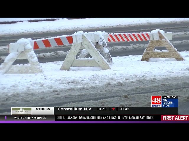 Alabama winter storm: Taking a look at road conditions in the Tennessee Valley