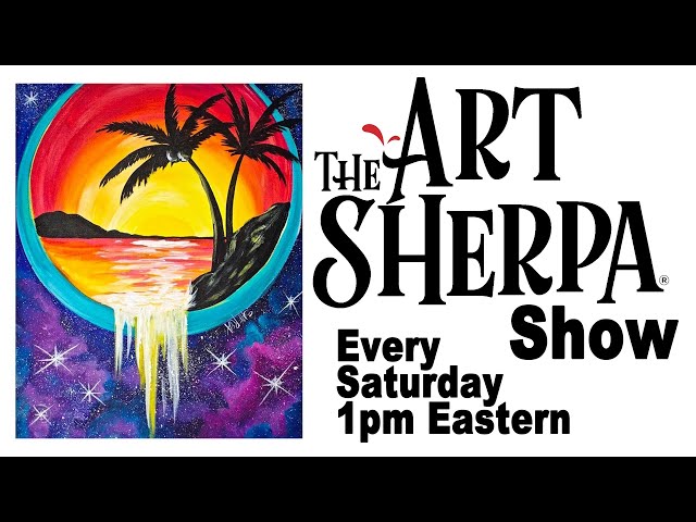 🌟🎨 The Art Sherpa Show | Celestial Moon Landscape | Easy Beginner Acylic Painting Lesson