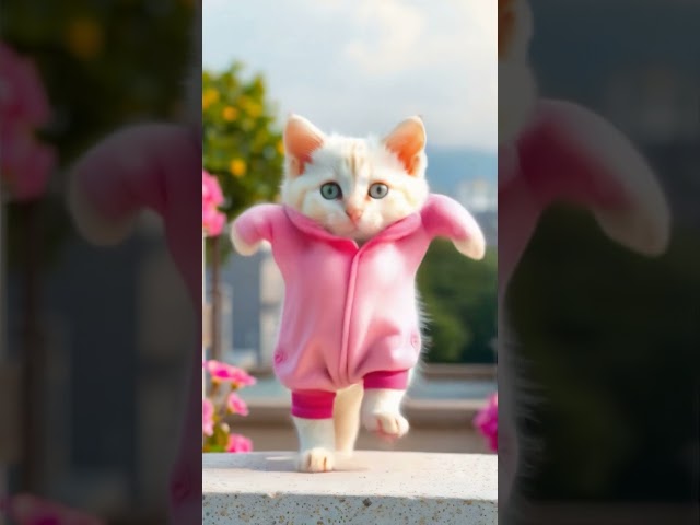 Cute Cat Dance. #shorts #cat #dance #cute #catlover #pets #ai #kitten #kitty #cutepet #petlover