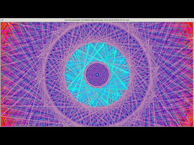 (2)1111, 1311° angles-Seven Kernels Mandala639 Hz pulse, 213 Hz, 852 Hz,1278 Hz,1917 Hz