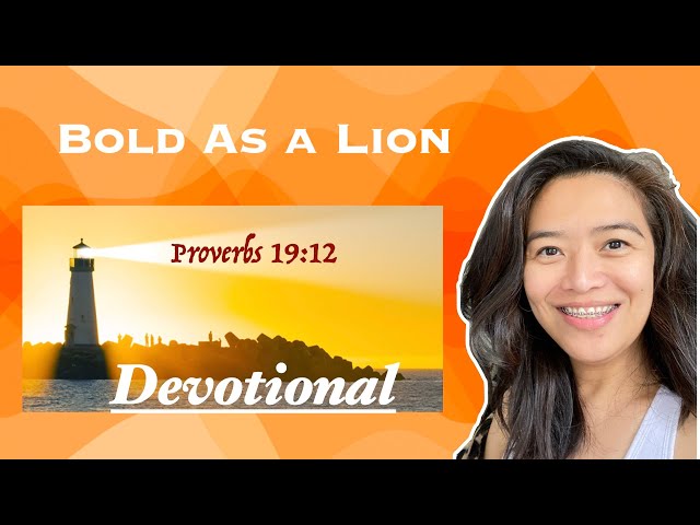 Bold As a Lion | Proverbs 19:12 | Daily Devotions | Joseph Prince #devotional #christian #motivation