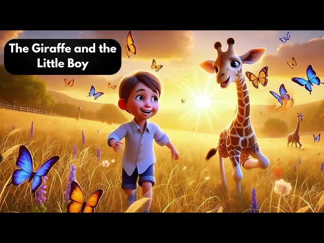 The Giraffe and the Little Boy play together in forest | #Giraffeandboystory