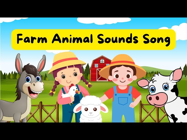 Farm Animal Sounds Song for Kids | Learn Animal Noises | BooBooABC