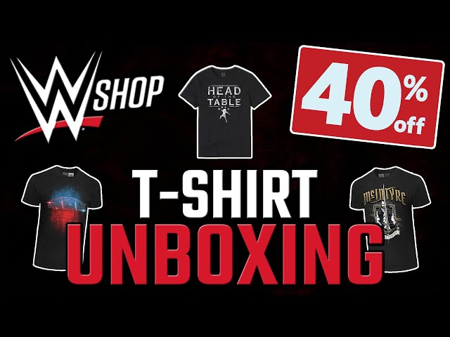 WWESHOP 40% OFF SALE T-SHIRT UNBOXING!!