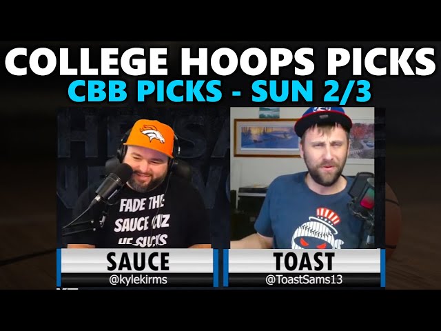 College Basketball Picks with Kyle Kirms & Toast | Sauce After Dark February 3rd