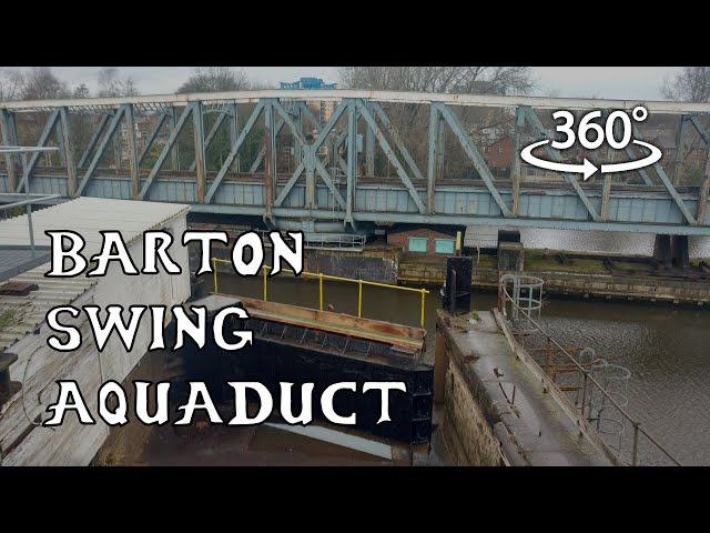 Barton Swing Aquaduct on the Bridgewater Canal 🚢🌉 in 360 video