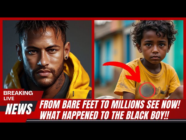 Neymar Jr finds a black boy playing soccer BAREFOOT in the street, what he did will MOVE you.