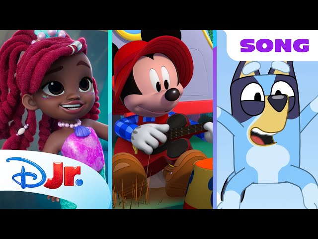 Disney Jr. "Let's Play" Song 🎶 | Mickey Mouse, Minnie Mouse, Bluey, Spidey & MORE! | @disneyjr