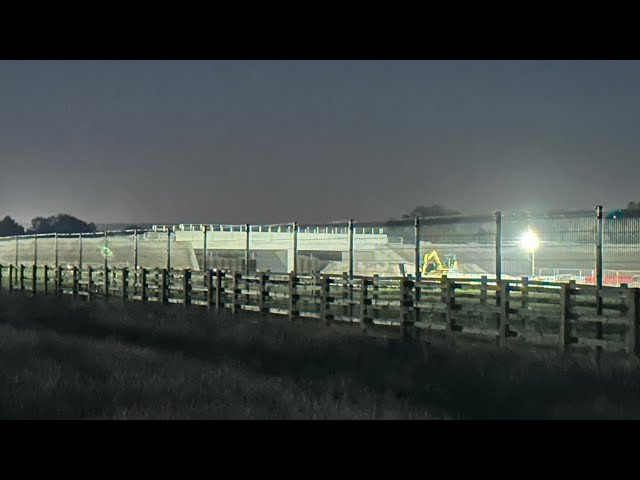 HS2-Aylesbury Stoke Mandeville Hawkslade Night Work Risborough Railway Line Realignment Sept 9th 23