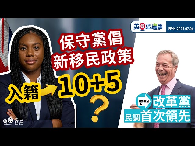 【英國這邊事 EP44】改革黨民調首次領先｜保守黨倡10+5 新移民政策