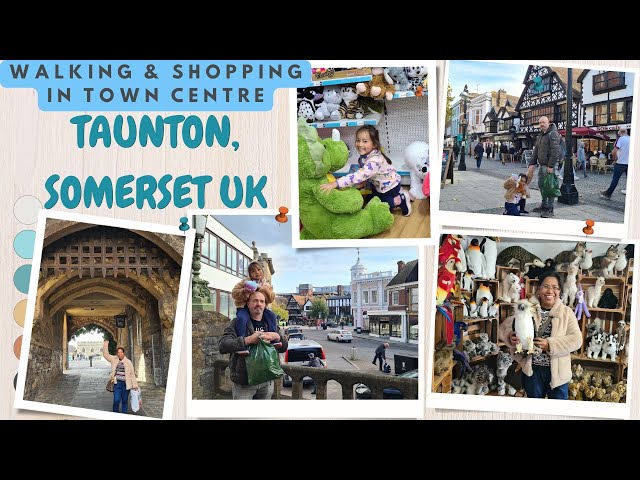 4K TAUNTON, Somerset UK and Shopping Around the Town Centre Autumn 2022 ||PINAYsaUK