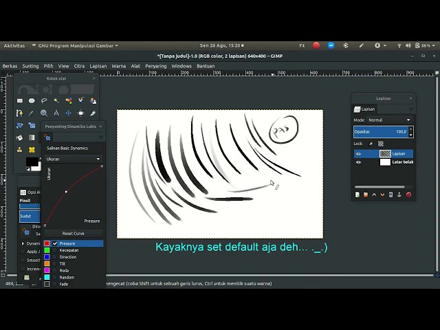 [GIMP TUTORIAL] - Lining Pressure with Pencil, Brush, & Airbrush Tool