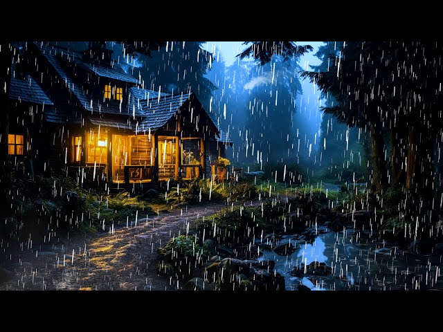 Heavy Forest Rain Sounds ASMR | Relieve Stress & Sleep Instantly with Soothing Rain