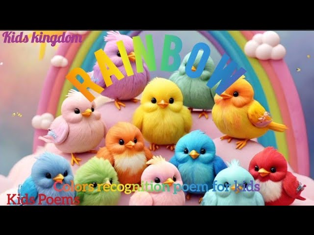 rainbow color poem for nursery kids/cartoon animation colors song for childrens by kids kingdom 1