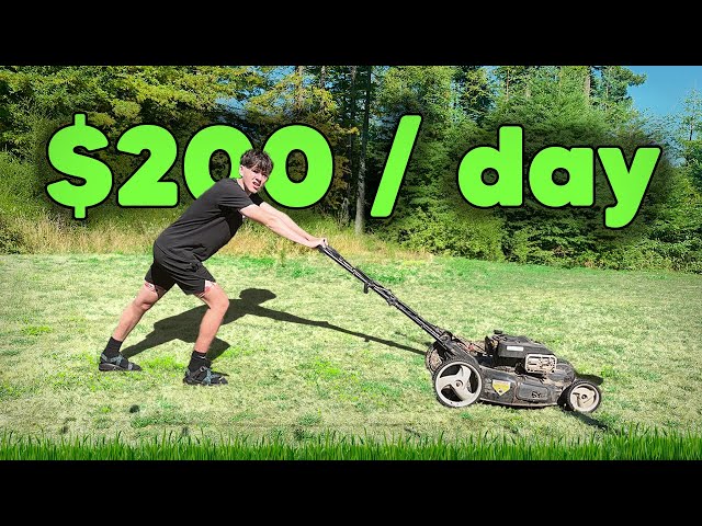 I Tried Real Life Side Hustles For A Week (Lawn Mowing , Car Detailing)