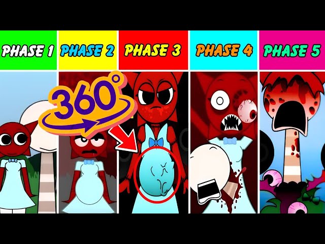 360 VR | Sprunki:Retake Human But Not Pregnant Phase 1 Vs Phase 2 Vs Phase 3 Vs Phase 4 Vs Phase 5