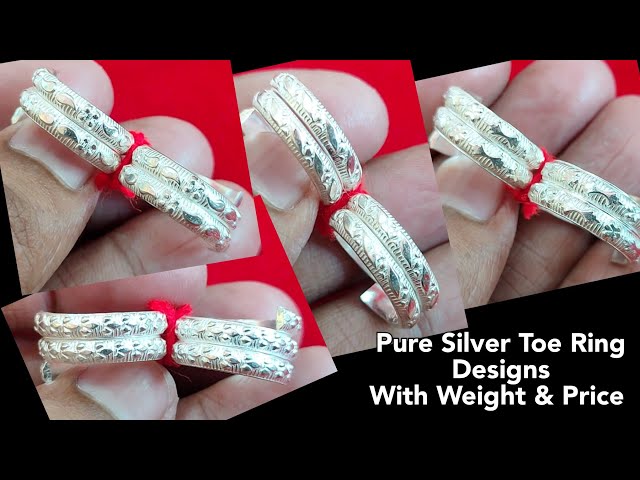 Pure Silver Toe Ring Designs with Price 2021//daily wear silver toe ring designs