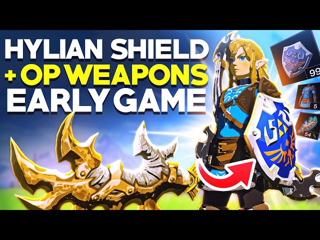 Get "Overpowered" EARLY with Hylian Shield + Champions Leather in Tears Of The Kingdom