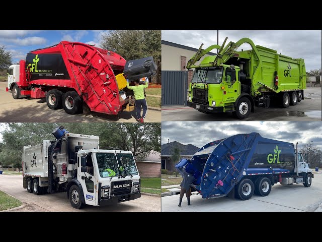 Garbage Truck Compilation • GFL Environmental of Houston, Texas!