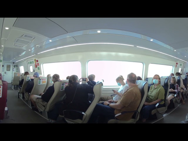 Inside the Portsmouth to Ryde Hovercraft