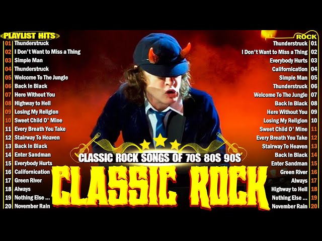 Best Classic Rock Collection of the 70s, 80s, 90s⚡⚡Queen, Eagles, Pink Floyd, Def Leppard, Bon Jovi