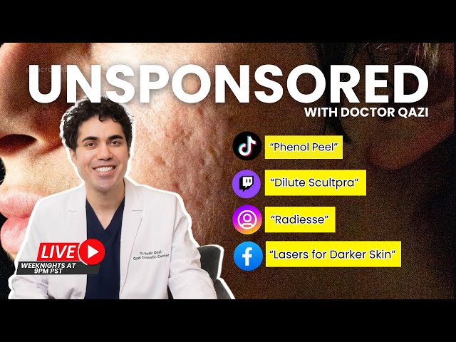 Dr. Qazi discusses Phenol Peel, Dilute Sculptra, Radiesse | Dr. Qazi Unsponsored Live | 1.27.2025