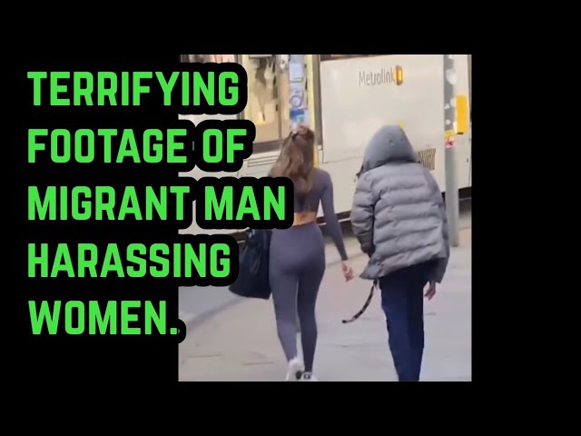 Watch this migrant man on the busy Manchester city centre streets.