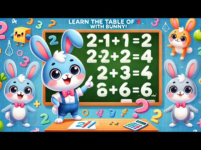 Learn Multiplication | Table of 2    #MathForKids #MultiplicationSong #2TimesTable #EducationalSongs