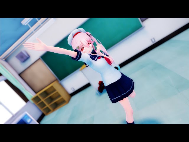 【VR 180 MMD】おねがいダーリン【艦これ 春雨改 白セーラー服】