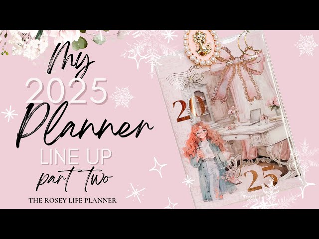 2025 Planner Line Up:  A5 Rosey Planner Setup - Planner - Journal Hobonichi Style Planner Part 2