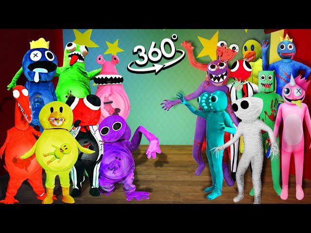 VR 360° NEW Rainbow Friends In Real Life ALL PHASES (Old VS New) 🎶 Friday Night Funkin' 360°