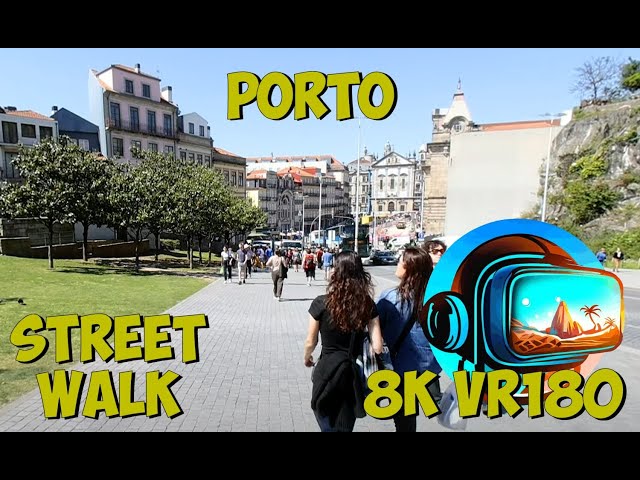 27 Porto Portugal walking through the city shopping areas 8K 4K VR180 3D Travel