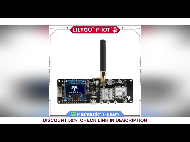 LILYGO® TTGO Meshtastic T-Beam V1.2 ESP32 LoRa 915MHz 433MHz 868MHz 923MHz WiFi BLE GPS With 0.96 in