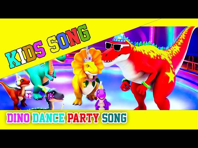 Dino Dance Party 🦖 | Fun Kids Song & Dance Moves for Children | kids song | Nursery Rhymes song