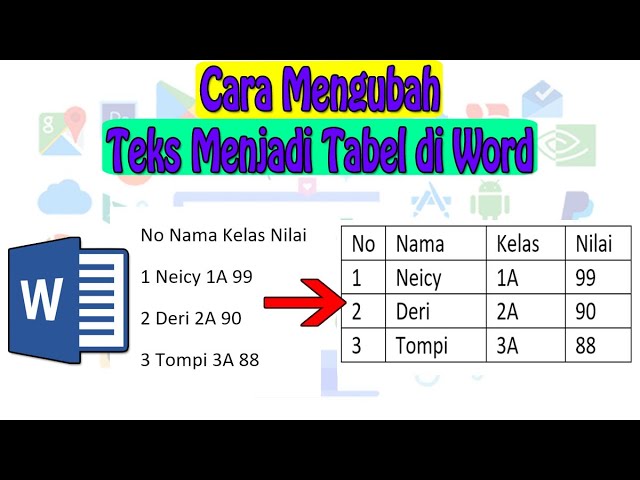 How to Change Text to Table in Word