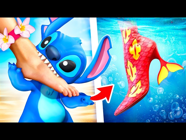 From Nerd To Beauty! Lilo & Stitch 2 / How to Become Mermaid!