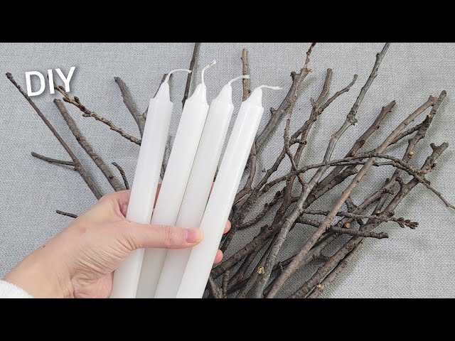 WOW!! How to make Sakura Cherry Blossom with tree branch and candle - Beautiful decor idea