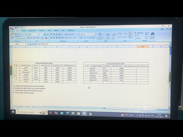 Punjab and Haryana High Court 2021 Spreadsheet test (solution) an basics excel tables method