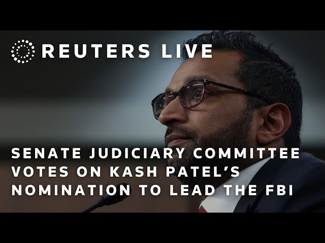 LIVE: US Senate Judiciary Committee votes on Kash Patel’s nomination to lead the FBI