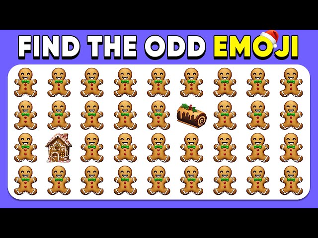 Find the ODD One Out - Christmas Edition 🎄🎅⛄ Emoji Quiz | Easy, Medium, Hard