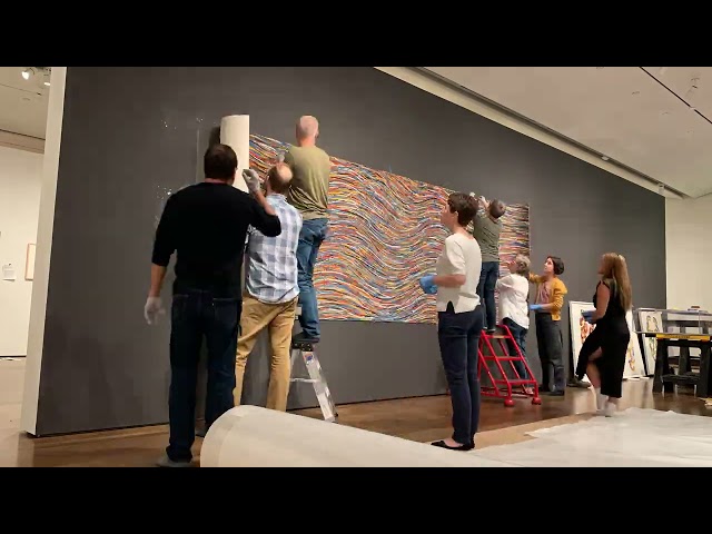 Install in Action—Sol LeWitt's “Wavy Brushstrokes”