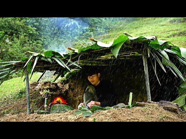 200 Days of survival in the wild, Fishing Traps, Catch and Cook. Bushcraft Survival Shelter