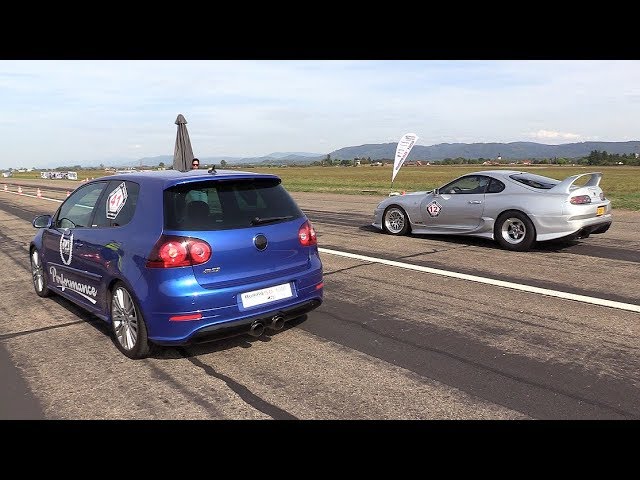 980HP VW GOLF V R32 Turbo 4Motion vs 990HP Toyota Supra