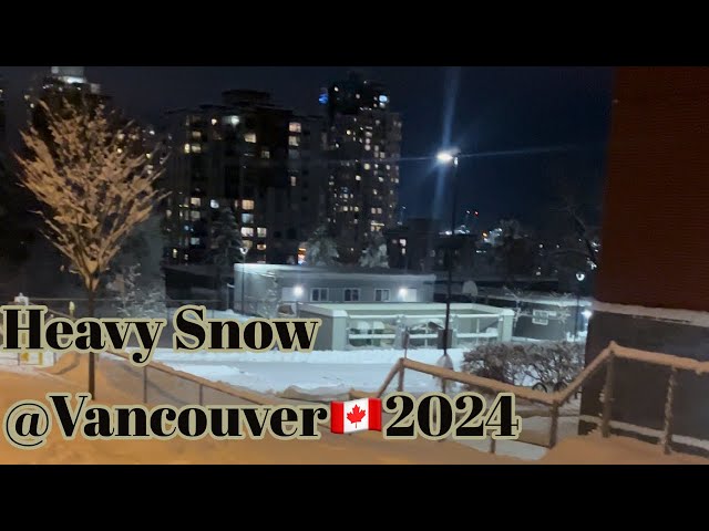 Heavy snowfall in Vancouver 2024 #viral #news #beautifulcanada #snowfall #trending