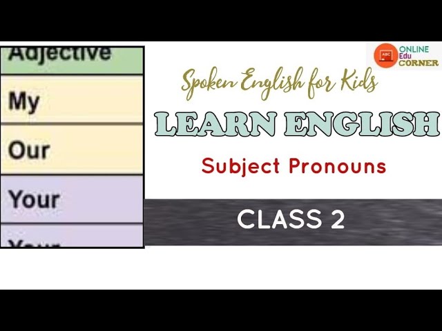 Learn English -2 | Spoken English for Kids | Basic English Class